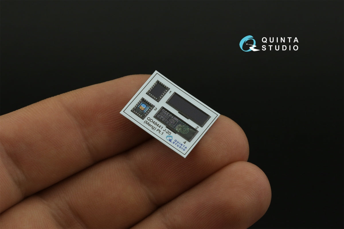 Quinta Studio QD48441 J-20 3D-Printed coloured Interior on decal paper (Meng) 1/48 – immagine 3