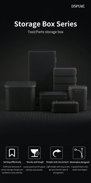 DSPIAE BOX-5 Black Plastic Accessory Storage Box 108x 108x 93 mm / Pojemnik na akcesoria – immagine 3