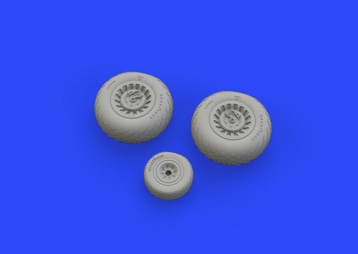 Eduard 672206 B-25 wheels HASEGAWA 1/72 – Bild 3