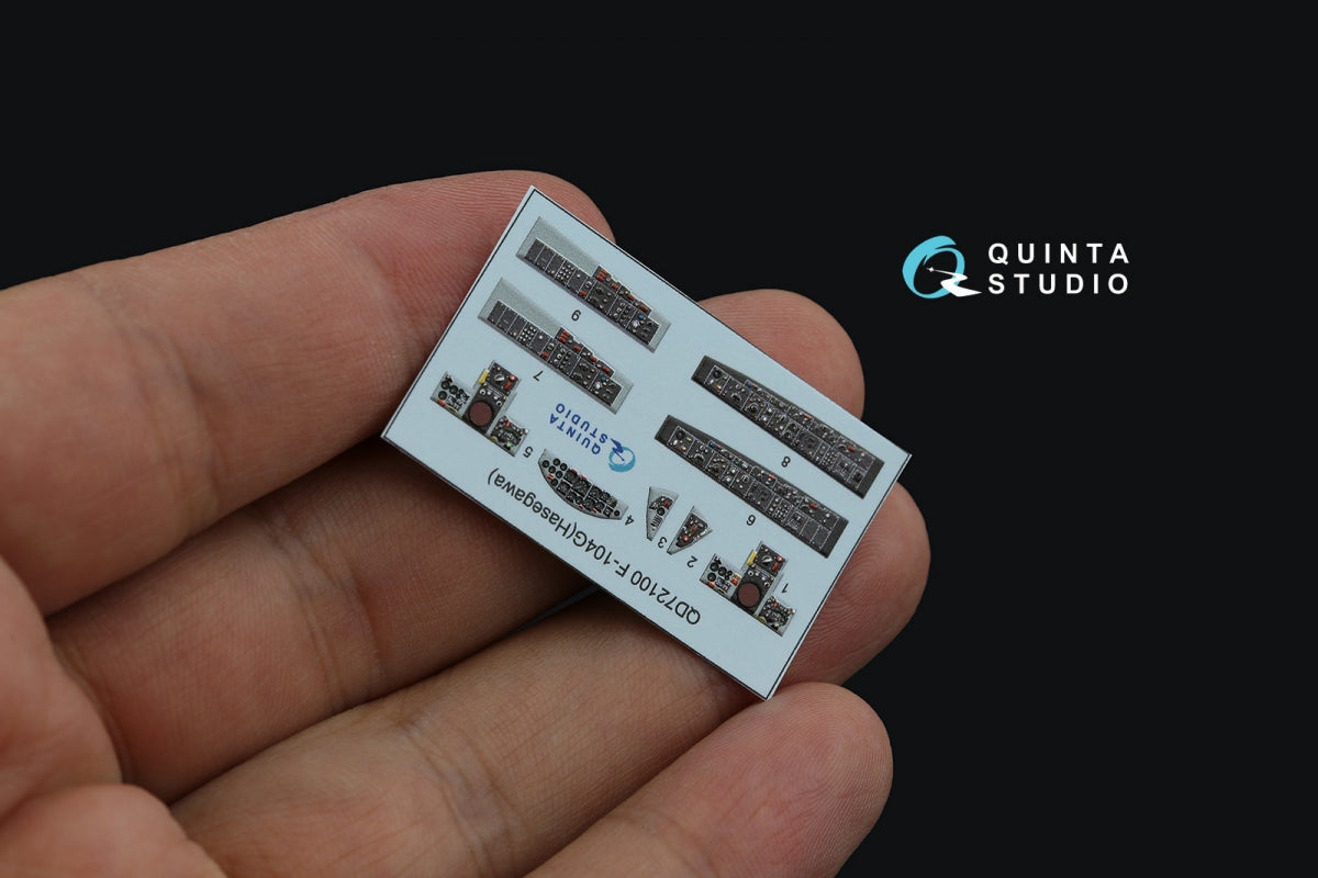 Quinta Studio QD72100 F-104G 3D-Printed &amp;amp; coloured Interior on decal paper (Hasegawa) 1/72 – immagine 6