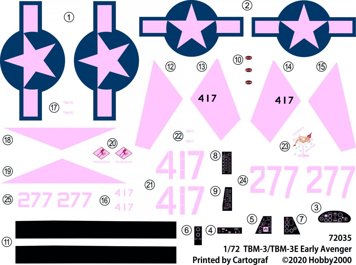 Hobby 2000 72035 TBM-3/3E AVENGER Early ( Hasegawa ) 1/72 – immagine 2