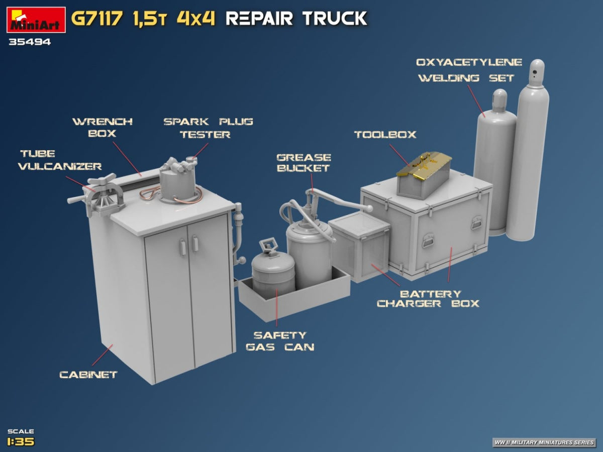MiniArt 35494 G7117 1,5T 4x4 Repair Truck 1/35 – Bild 44