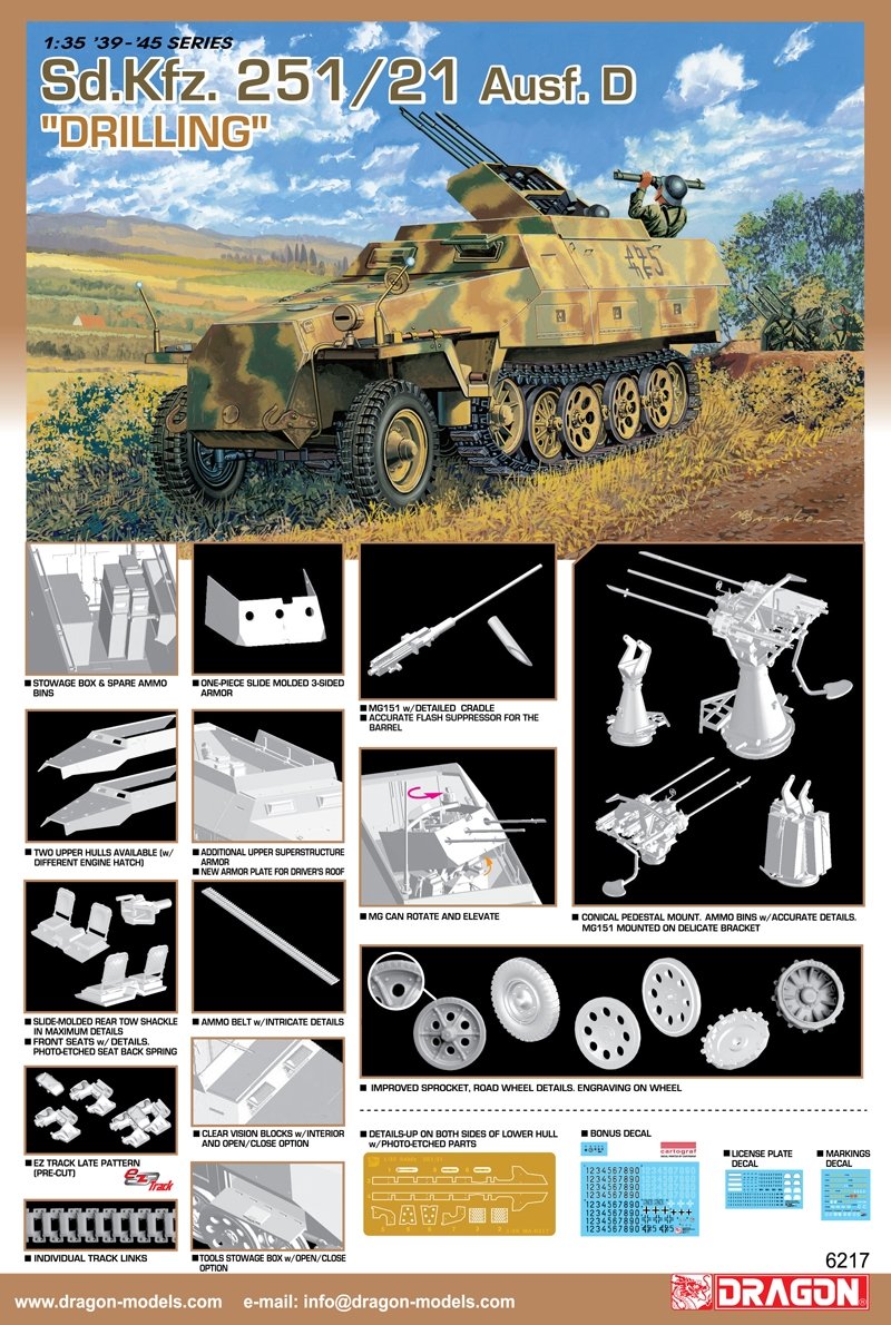 Dragon 6217 Sd.Kfz. 251/21 Drilling 1/35