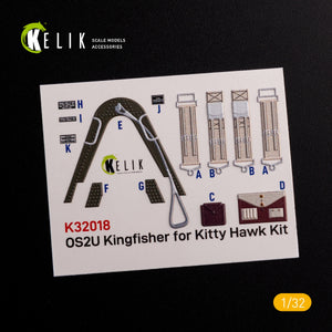 KELIK K32018 OS2U Kingfisher - Interior 3D Decal for Kitty Hawk/Zimi models kit 1/32 – zdjęcie 2