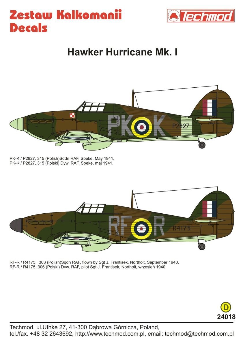 Techmod 24018 Hawker Hurricane Mk.Ic 1/24 – imagen 2