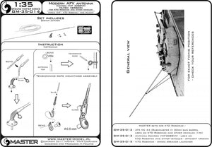 Master GM-35-014 Antena Comrod VHF3088VM - używana na KTO Rosomak i innych pojazdach (1 szt.) - wersja z wygiętą podstawą 1/35 – imagen 5