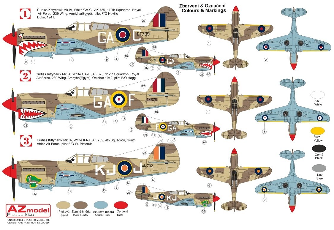 AZ Model AZ7693 Kittyhawk Mk.Ia “RAF/SAAF” 1/72 – image 2