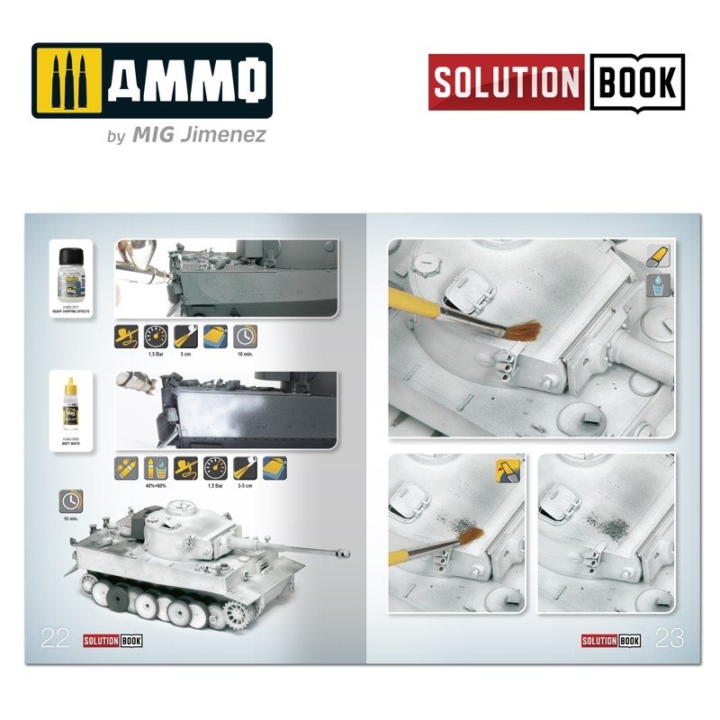 AMMO of Mig Jimenez 6601 How to paint WWII German winter vehicles (Solution book) Multilingual – Bild 3
