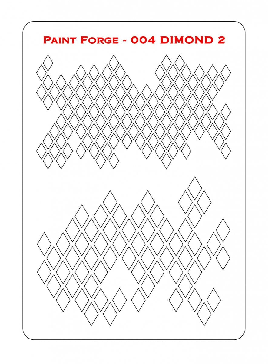 Paint Forge PFST004L STENCIL - DIAMONDS 2 – Bild 2