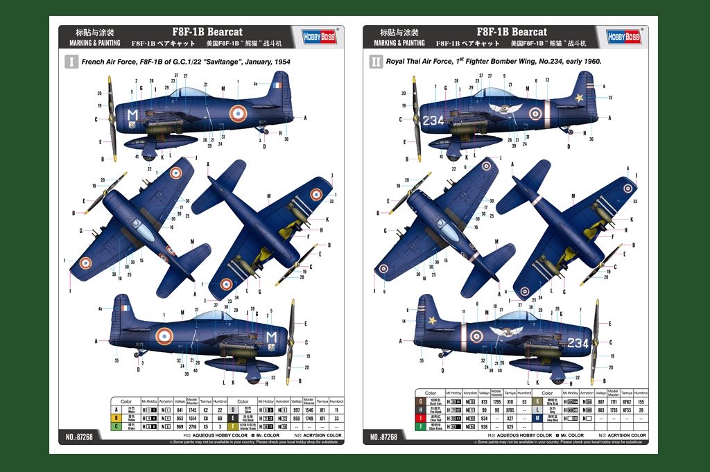 Hobby Boss 87268 F8F-1B Bearcat 1/72 – zdjęcie 3