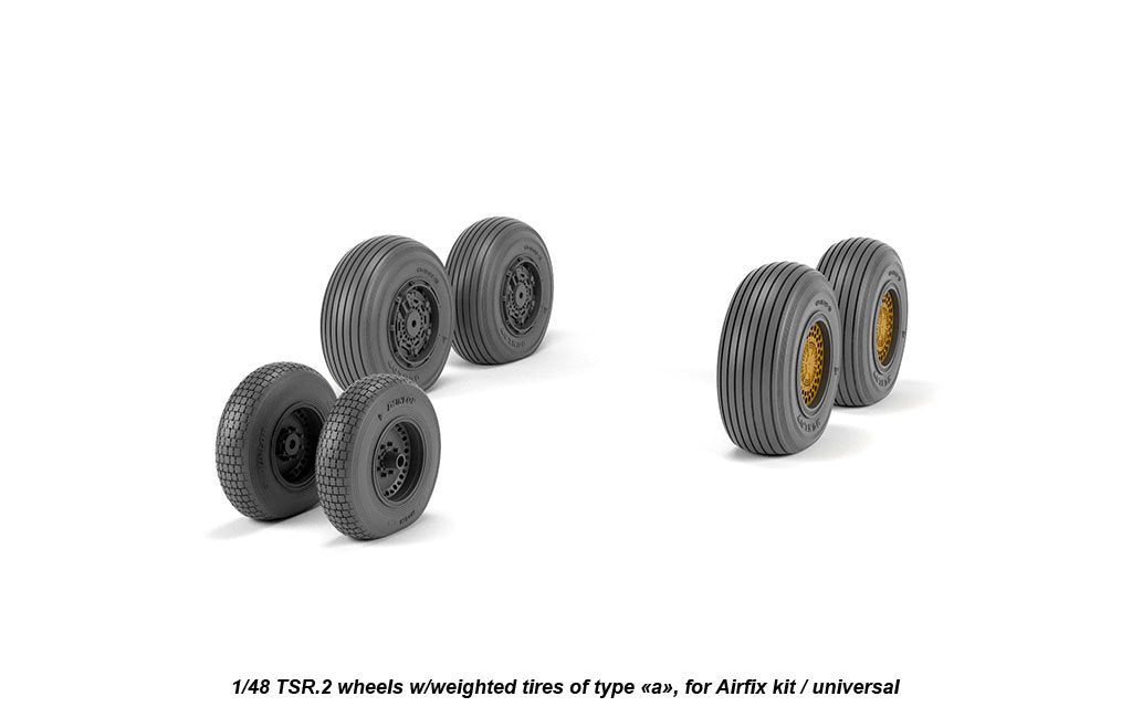 Armory Models AW48412 BAC TSR.2 wheels w/ weighted tires, type “a” (DL) 1/48 – Bild 4