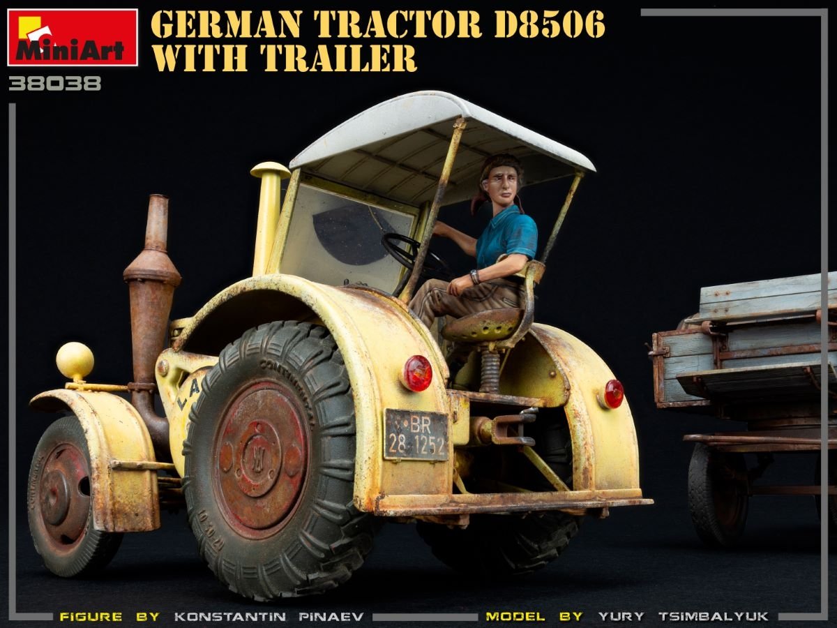 MiniArt 38038 German Tractor D8506 with trailer 1/35 – immagine 9