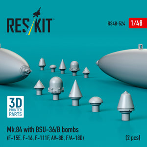 RESKIT RS48-0524 Mk.84 with BSU-36/B bombs (2 pcs) 3D Printed) 1/48 – immagine 2