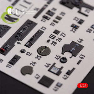 KELIK K48108 P-38F &amp;quot;Lightning&amp;quot; - interior 3D decals for Academy kit 1/48 – immagine 3