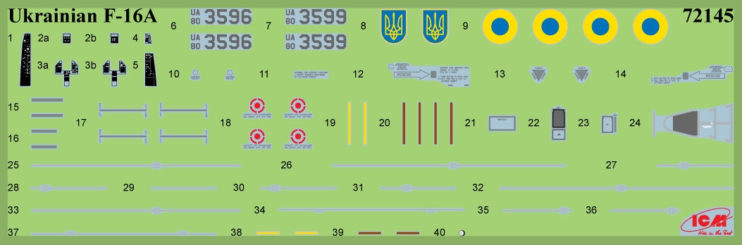 ICM 72145 F-16AM of Ukrainian Air Forces with PAG-14 1/72 – imagen 3