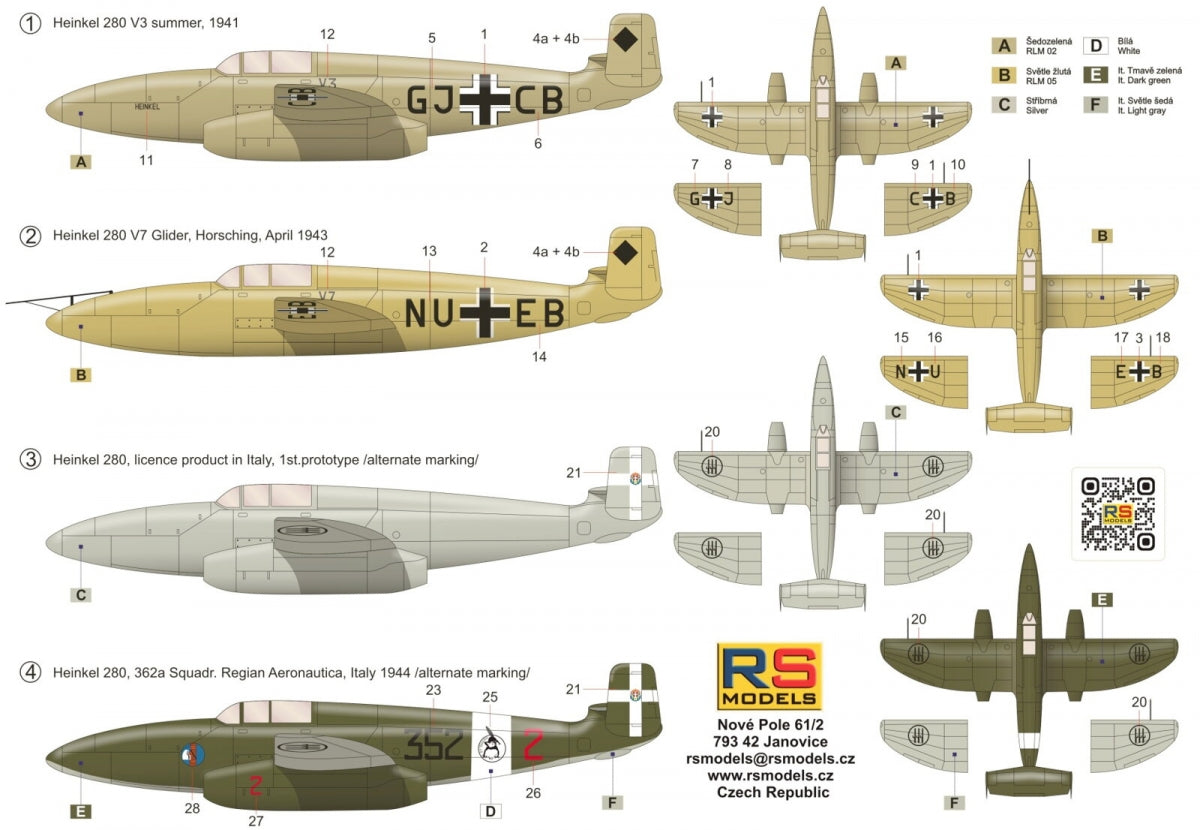 RS Models 92290 Heinkel He-280 V-3 1/72 – imagen 2
