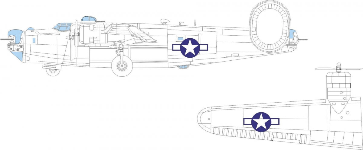 Eduard CX668 B-24H US national insignia AIRFIX 1/72