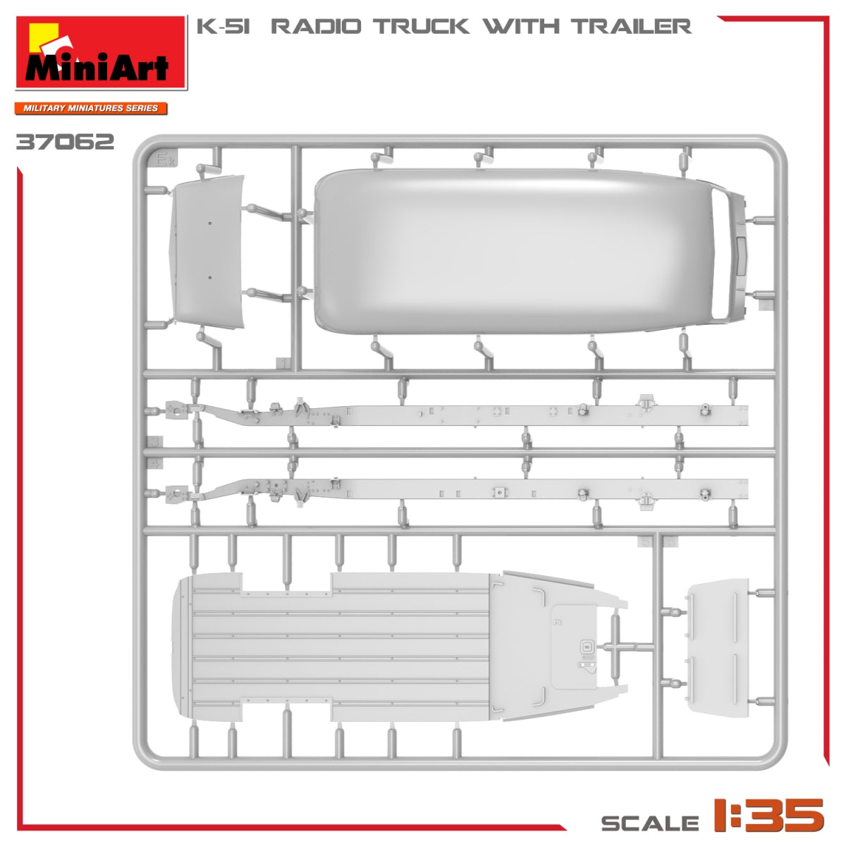 Miniart 37062 K-51 RADIO TRUCK WITH TRAILER 1/35 – Bild 16
