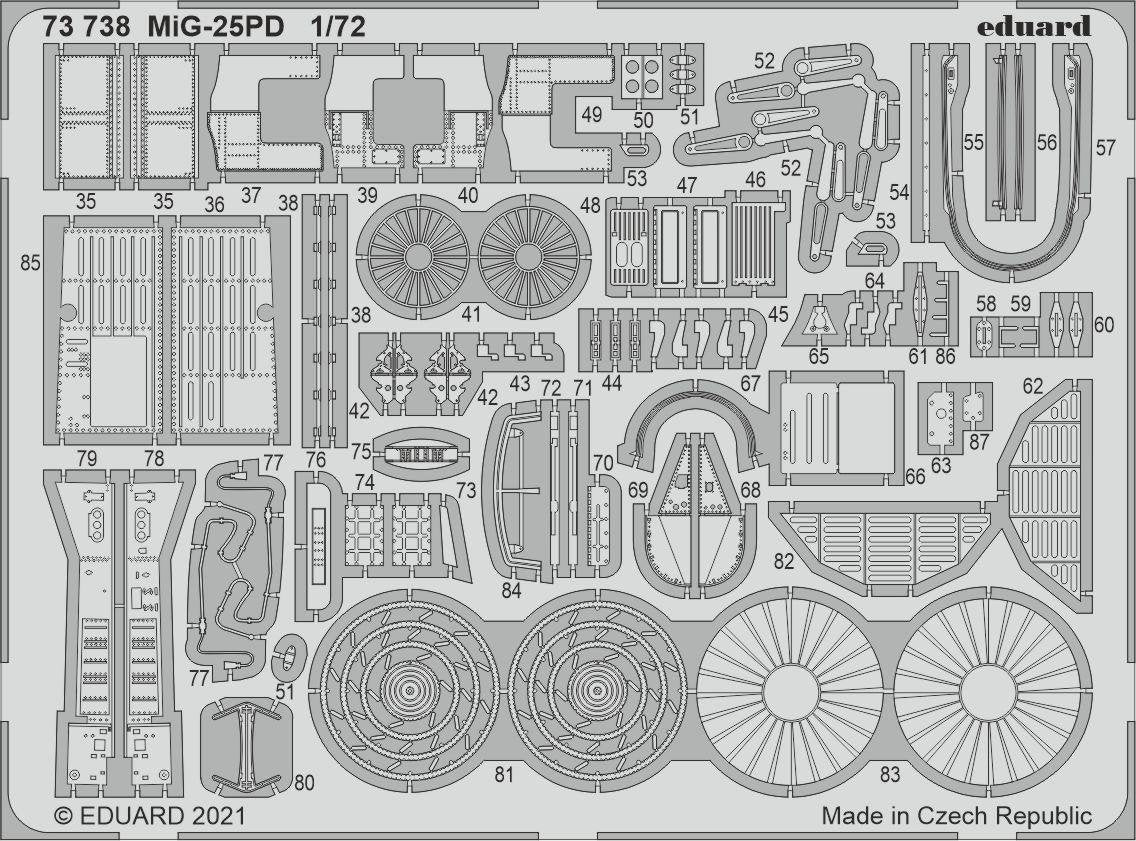 Eduard 73738 MiG-25PD ICM 1/72 – imagen 2