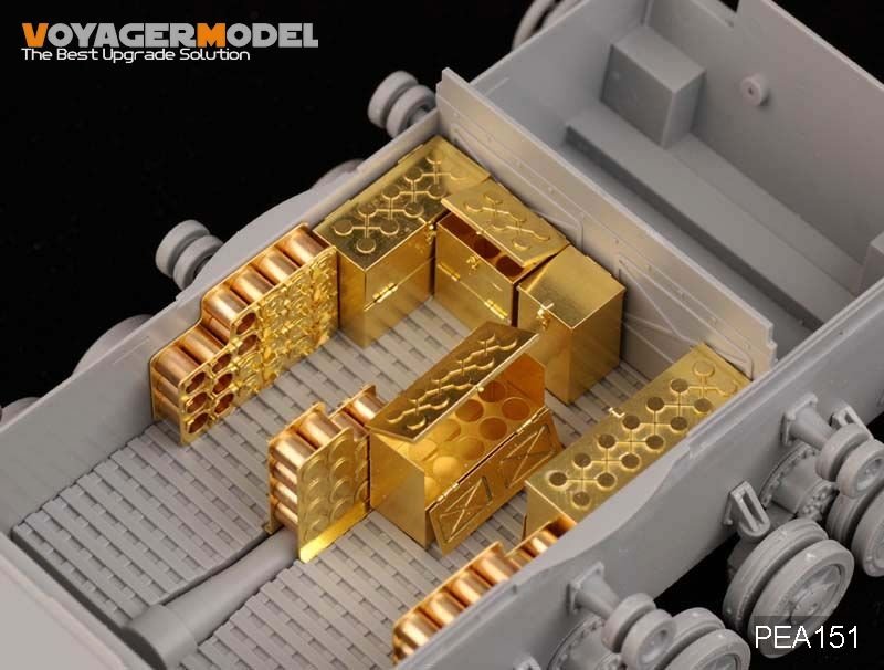 Voyager Model PEA151 WWII German Pz.Sfl.Ivb 10.5cm le.FH.18/1 Ammunition Stowage (For DRAGON 6475) 1/35 – immagine 2