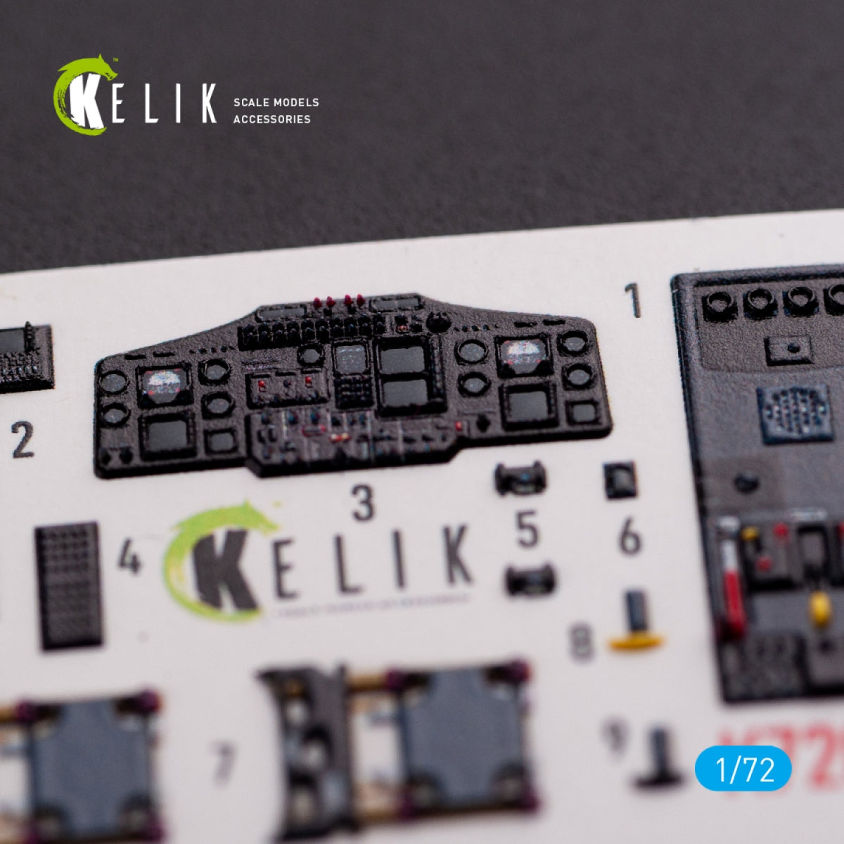 Décalcomanies 3D intérieures KELIK K72058 HH-65A/B Dolphin pour maquette Dream Model au 1/72 – image 5