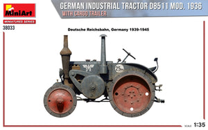 MiniArt 38033 GERMAN INDUSTRIAL TRACTOR D8511 MOD. 1936 WITH CARGO TRAILER 1/35 – immagine 5