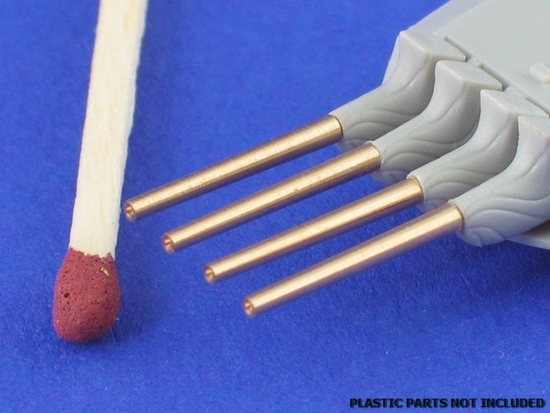 Aber 1/700L-02 Set of 8 pcs 380 mm short barrels for turrets with antiblast covers ships Richelieu, Jean Bart 1/700 – immagine 3
