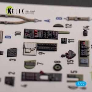 KELIK K72155 F4U-1A Corsair - interior 3D decals for Tamiya kit 1/72 – immagine 3