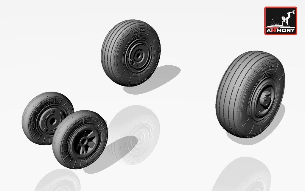 Armory Models AW72014 Mikoyan МiG-23,23P(early) wheels 1/72 – immagine 2