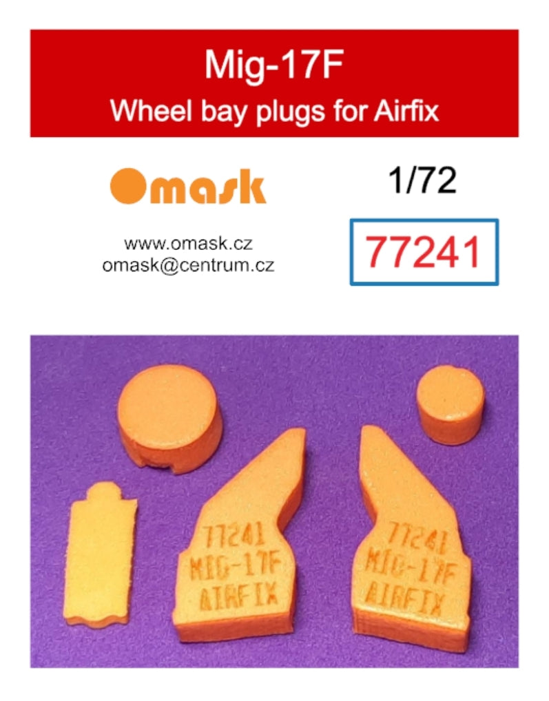 Omask 77241 Bouchons de puits de train d&amp;#39;atterrissage pour Mig-17F (pour Airfix) 1/72