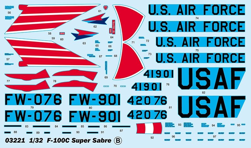 Trumpeter 03221 F-100C Super Sabre 1/32 – image 4