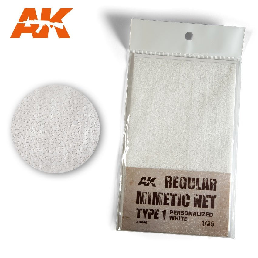 AK Interactive AK8061 CAMOUFLAGE NET PERSONALIZED WHITE TYPE1