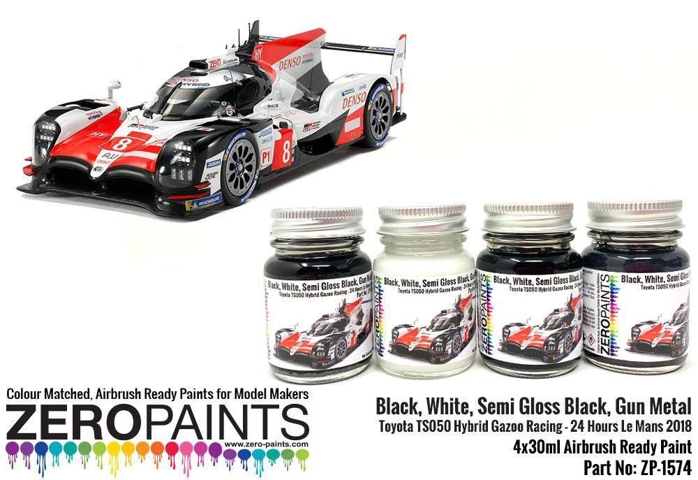 Zero Paints ZP-1574 Toyota TS050 Hybrid Gazoo Racing, kit de peinture 4 x 30 ml