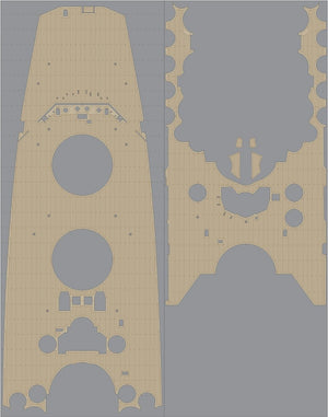 Pontos 35001WD1 IJN Yamato Coffret de pont en bois 1945 (1/350)
