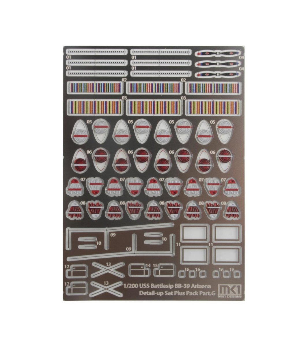 MK1 Design MS-20017 USS BB-39 ARIZONA PLUS PACK 1/200 – immagine 30