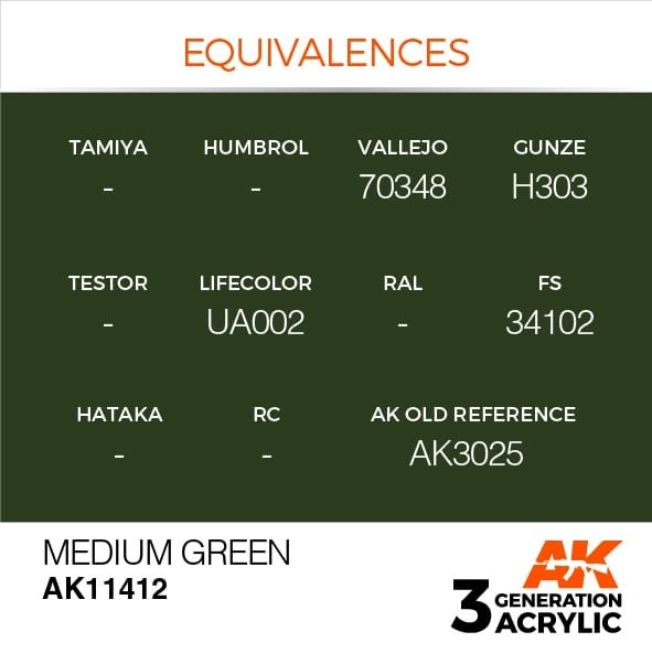 AK Interactive AK11412 Medium Green 17ml – image 3