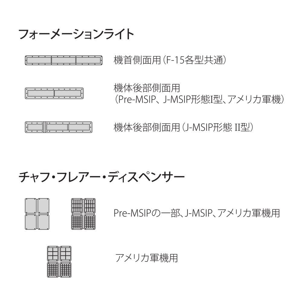 Fine Molds NA16 Formation Light And Chaff/Flare Dispensers For F-15 Jet fighter 1/72 – immagine 5