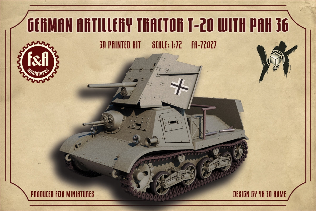 F&amp;A Miniatures FA-72027 T-20 with PAK 36 1/72
