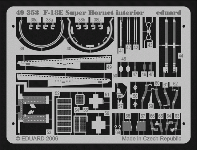 Eduard 49353 F-18E interior 1/48 Hasegawa – immagine 2