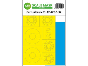 Art Scale Kit M32011 Curtiss Hawk 81-A2 AVG INSIGNIA Masks for Great Wall Hobby 1/32