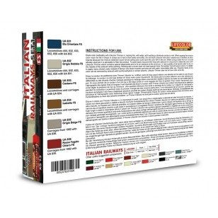 Lifecolor XS13 Acrylic color Set Italian Railways Set 1 6x22ml – immagine 2
