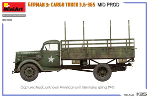 Miniart 35456 GERMAN 3T CARGO TRUCK 3,6-36S MID PROD 1/35 – immagine 13