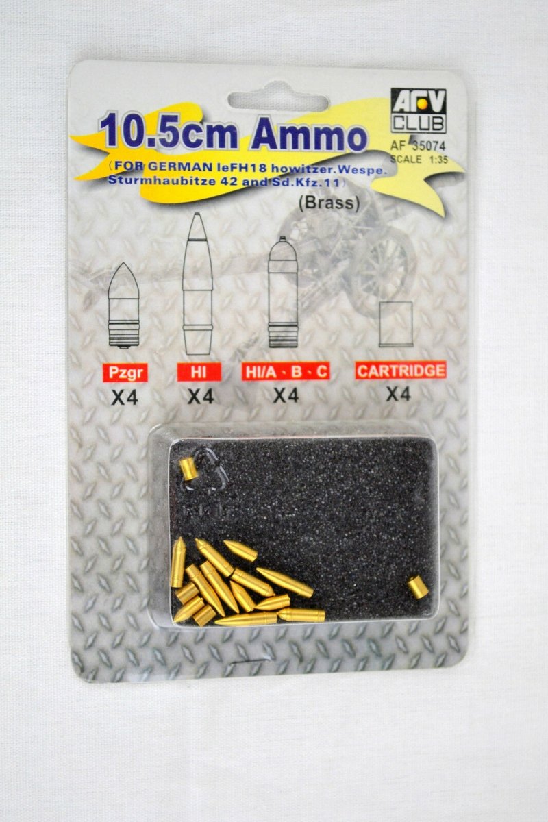 AFV Club 35074 Munitions de 10,5 cm pour Wespe au 1/35