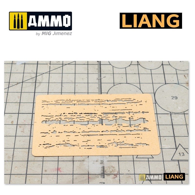 Liang 0009 Chipping Effects Airbrush Stencils – immagine 5