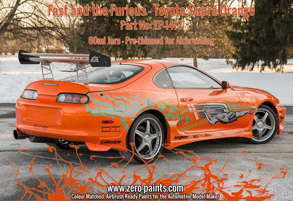 Peinture Zero Paints ZP-1413 Fast and the Furious Toyota Supra Orange nacré 60 ml – image 2