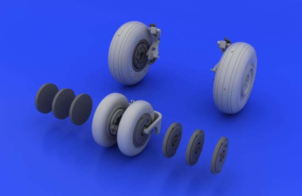 Eduard 648037 MiG-29 wheels 1/48 (Eduard, Academy) – immagine 3