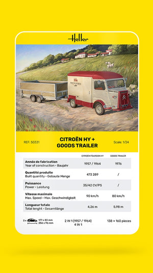 Heller 50331 Citroen HY + Goods Trailer 1/24 – Bild 6