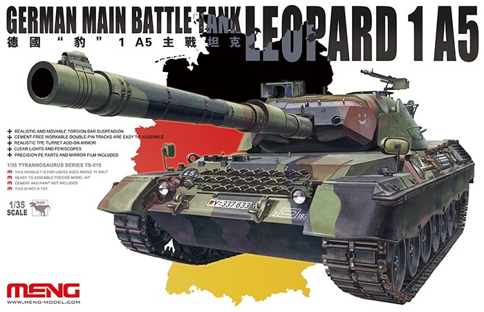 Maquette Meng TS-015 CHAR DE COMBAT PRINCIPAL ALLEMAND LEOPARD 1 A5 (1/35)