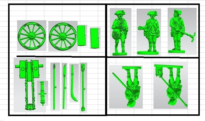Hat 8345 American War of Independence - British Artillery 1/72