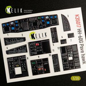 KELIK K35017 HH-60G PAVE HAWK INTERIOR 3D DECALS FOR KITTY HAWK KIT 1/35 – zdjęcie 3